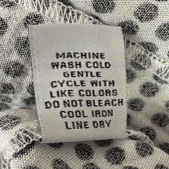 Habitat Black and White Polka Dot Wide Leg Cropped Pants Pull On EUC - Picture 9 of 9